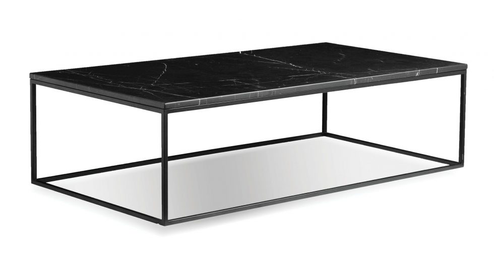 black marble rectangular coffee table
