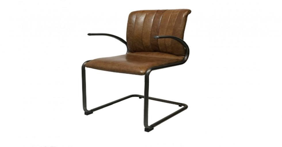 whisky leather dining chair