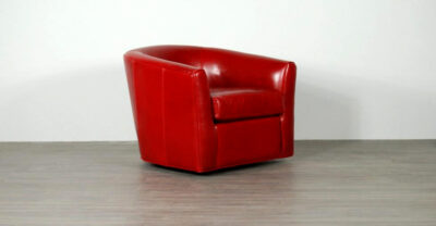 red leather swivel chair