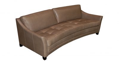 Curved Leather Sofa