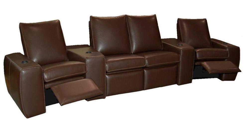 Brown Leather Theatre Seating