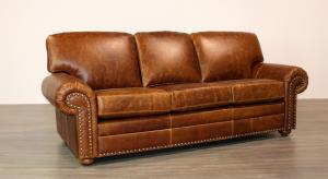 leather sofa with studs