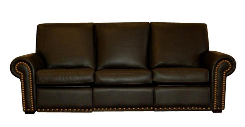Plain Back Leather Recliner Sofa