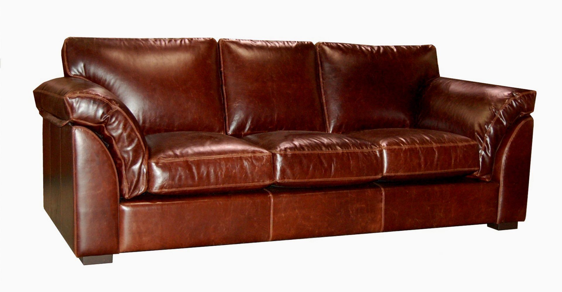 lancer leather 2 cushion sofa