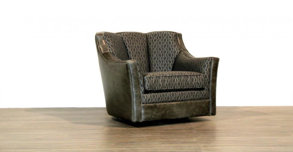 Laredo Leather Fabric Swivel Chair