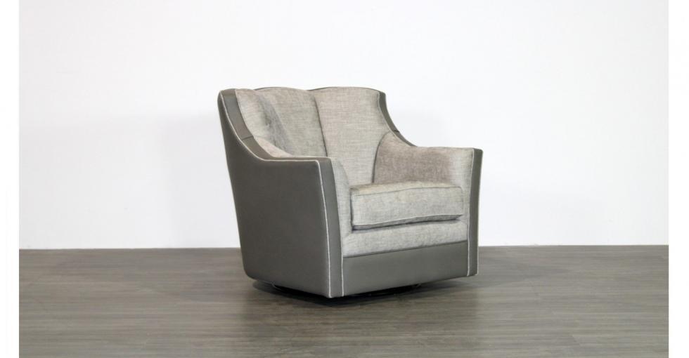 Leather Fabric Swivel Chair