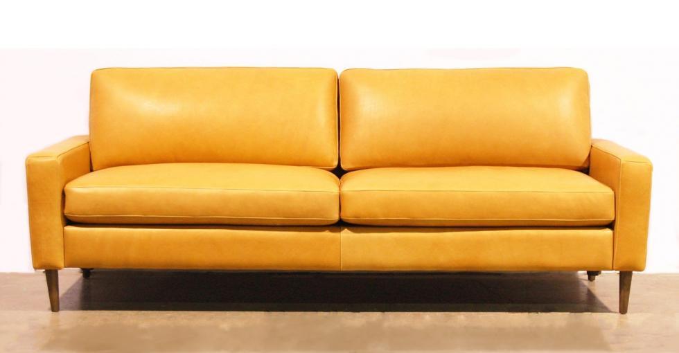 Yellow Marlo Leather Sofa
