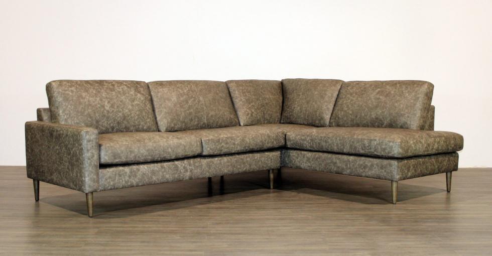 leather two tone sectional