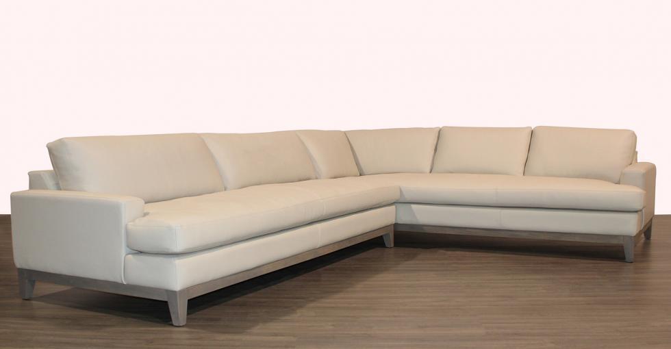 Marlo Sectional with wood base