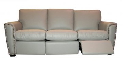 White Leather Recliner Sofa