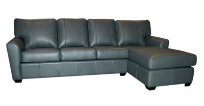 Grey Leather Sectional