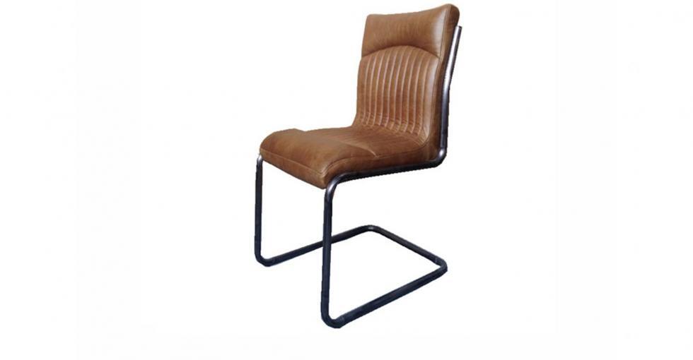 whisky leather dining chair