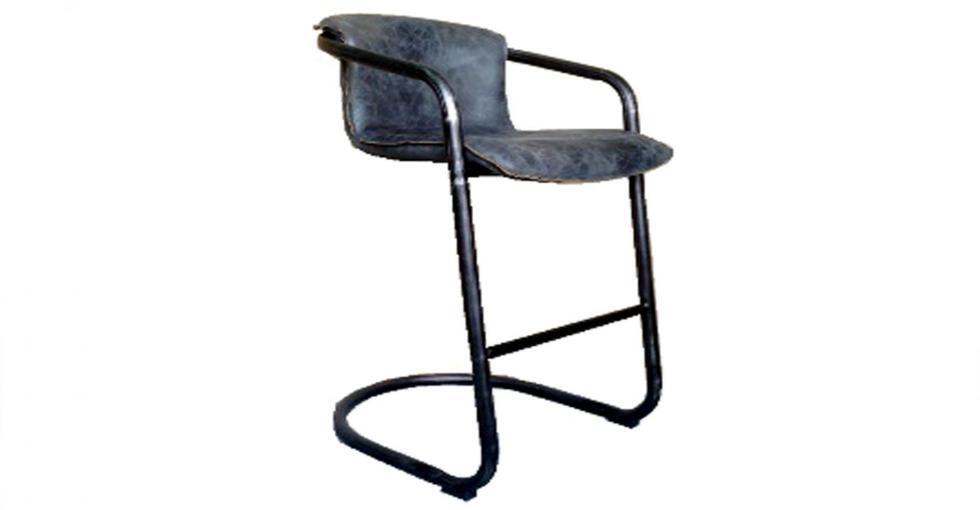 leather meatal counter stool