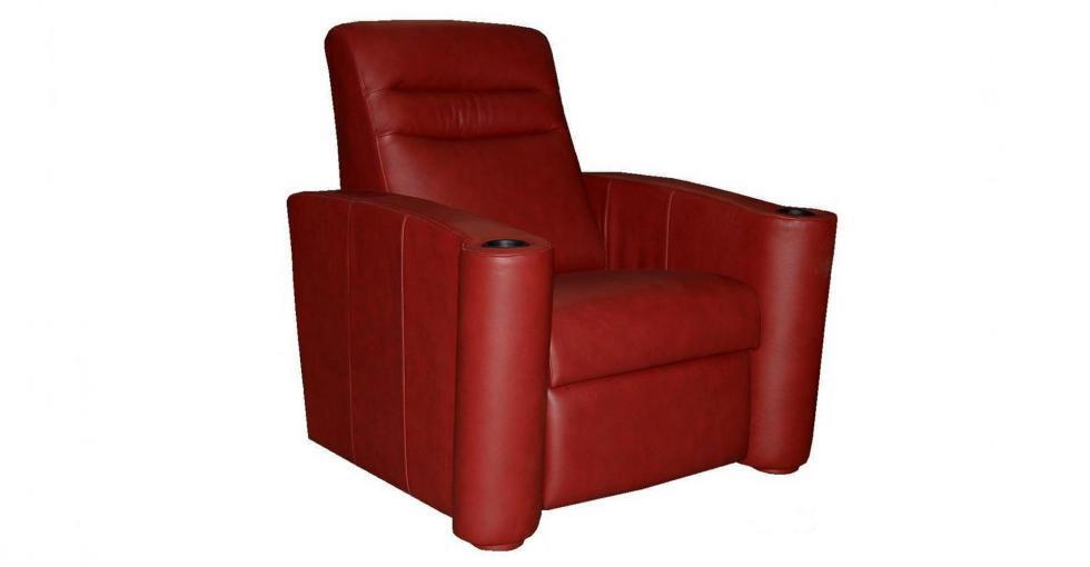Red Leather Single Theatre Seating