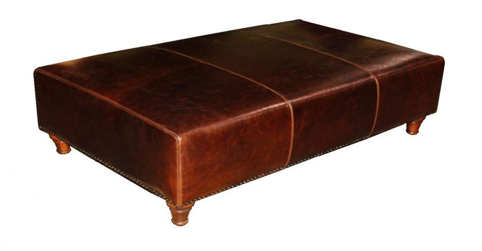 Bianca Leather Ottoman Footstool