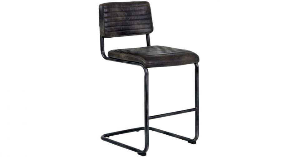 metal frame leather counter stool