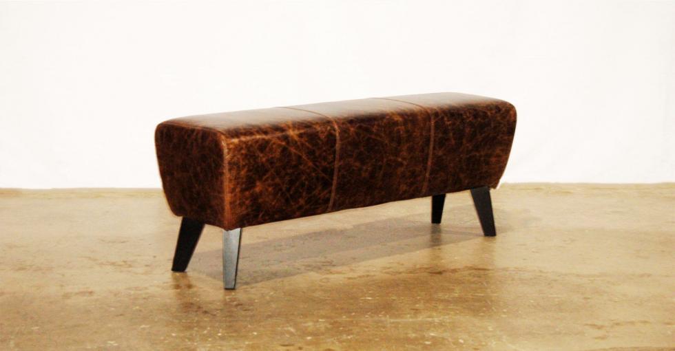Brown Pommel Horse Leather Bench