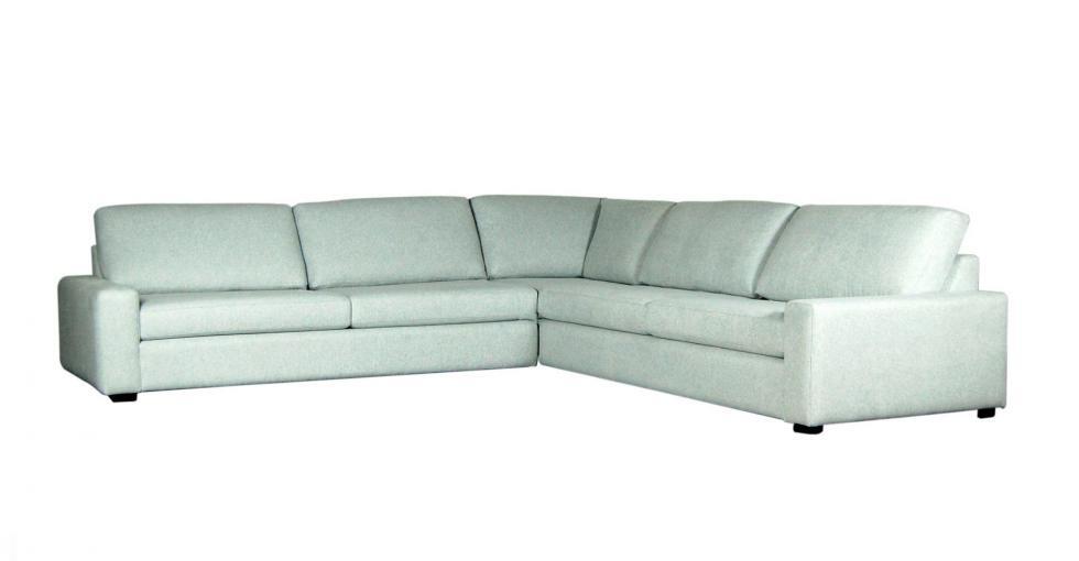White Fabric Sectional