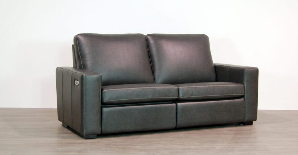 Leather Condo Recliner Sofa