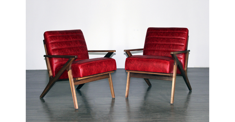 Wade Chairs in Red Leather