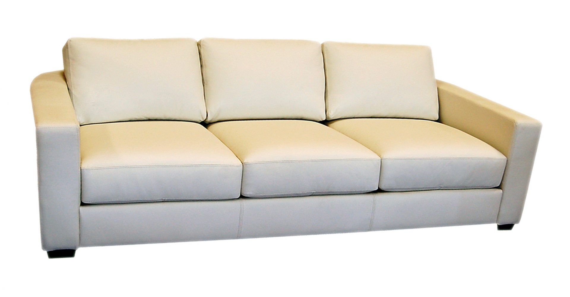 dania white leather sofa