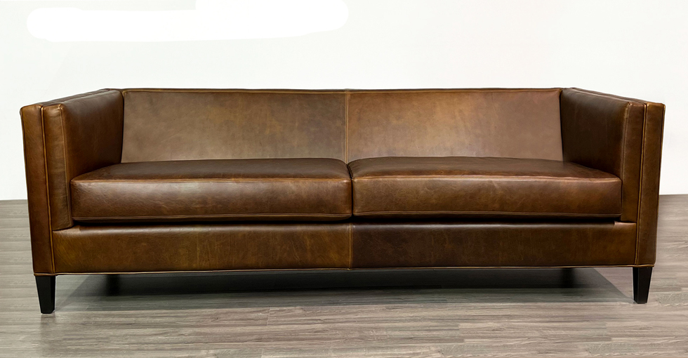 Hoxton Plain Back Leather Sofa