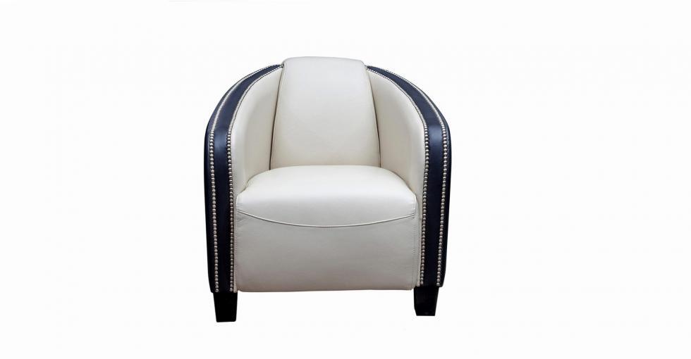 Bomber Tuxedo Leather Chair