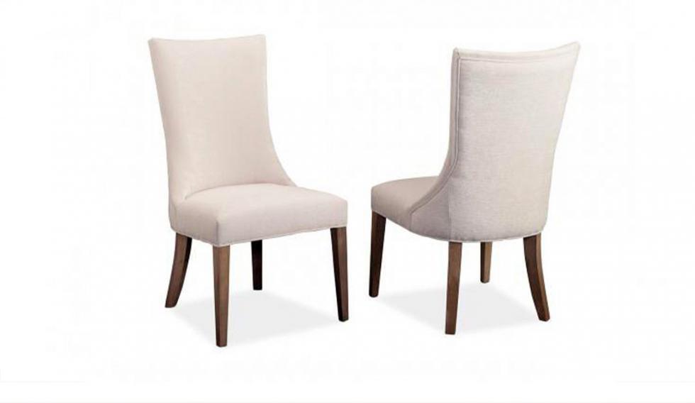 fabric and wood dining chair