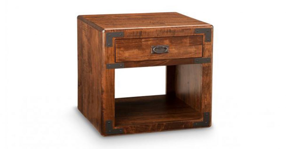 single drawer wood end table
