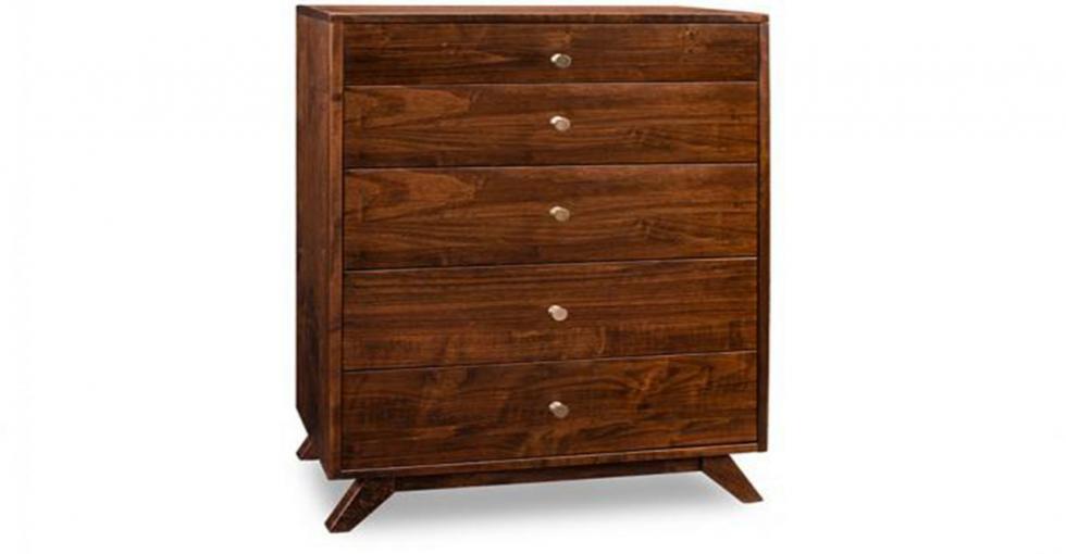 5 drawer wood chest